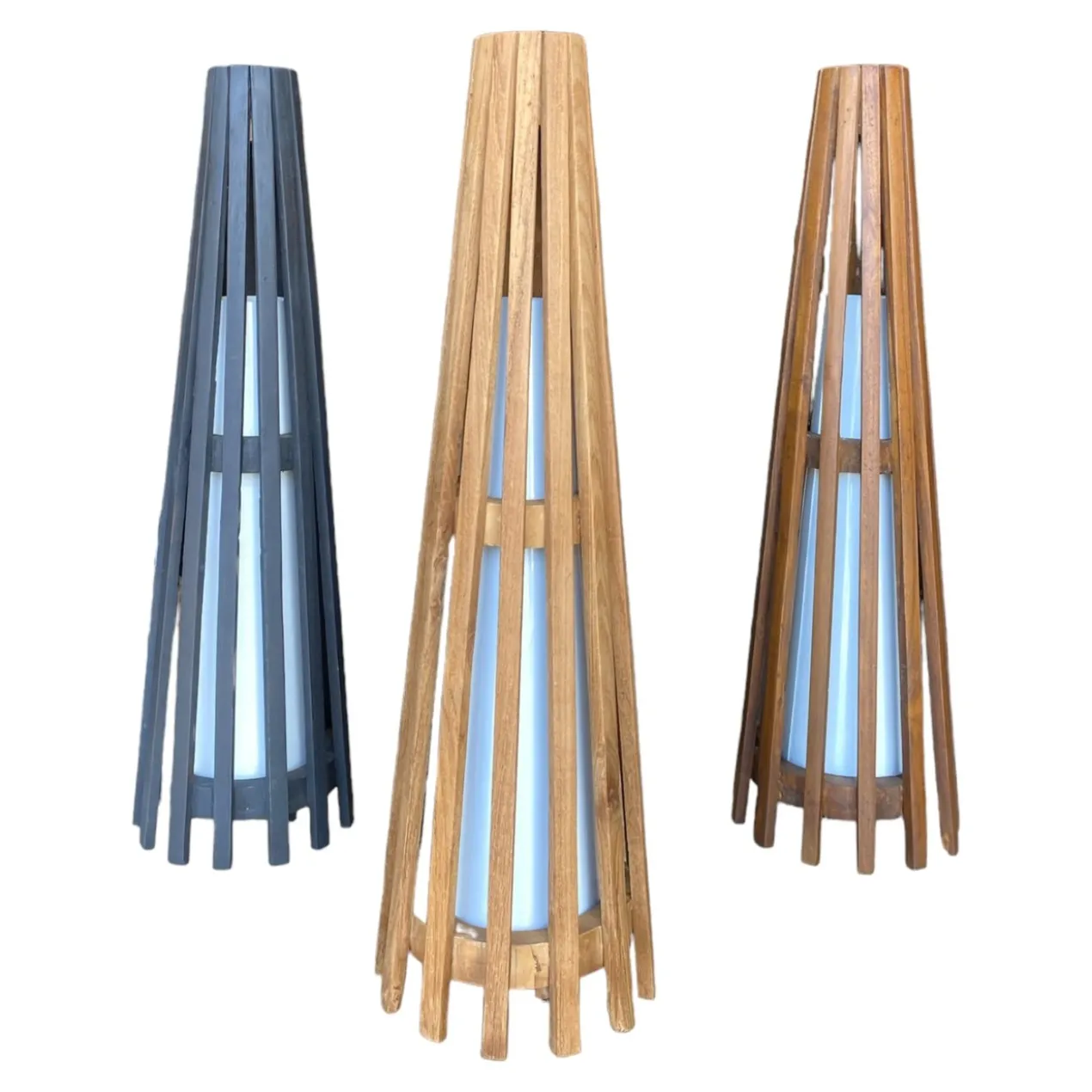 Interieurdirekt – Vloerlamp Anto – Teakhout – 60cm – Naturel