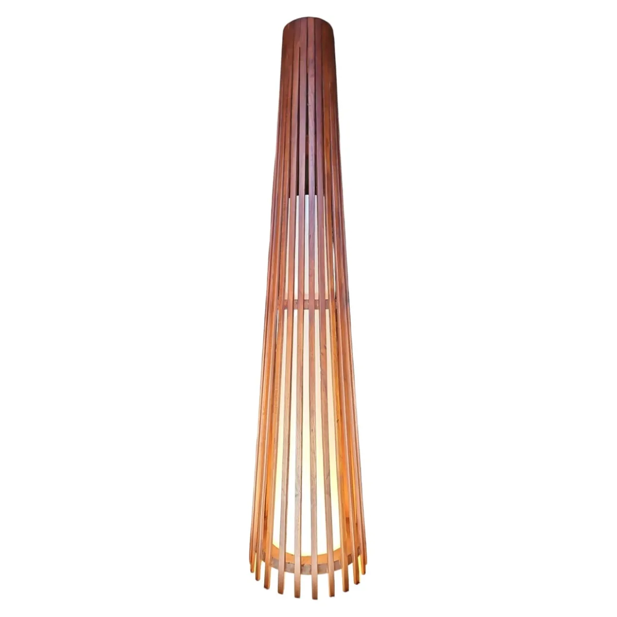 Interieurdirekt – Vloerlamp Anto – Teakhout – 150cm – Walnoot