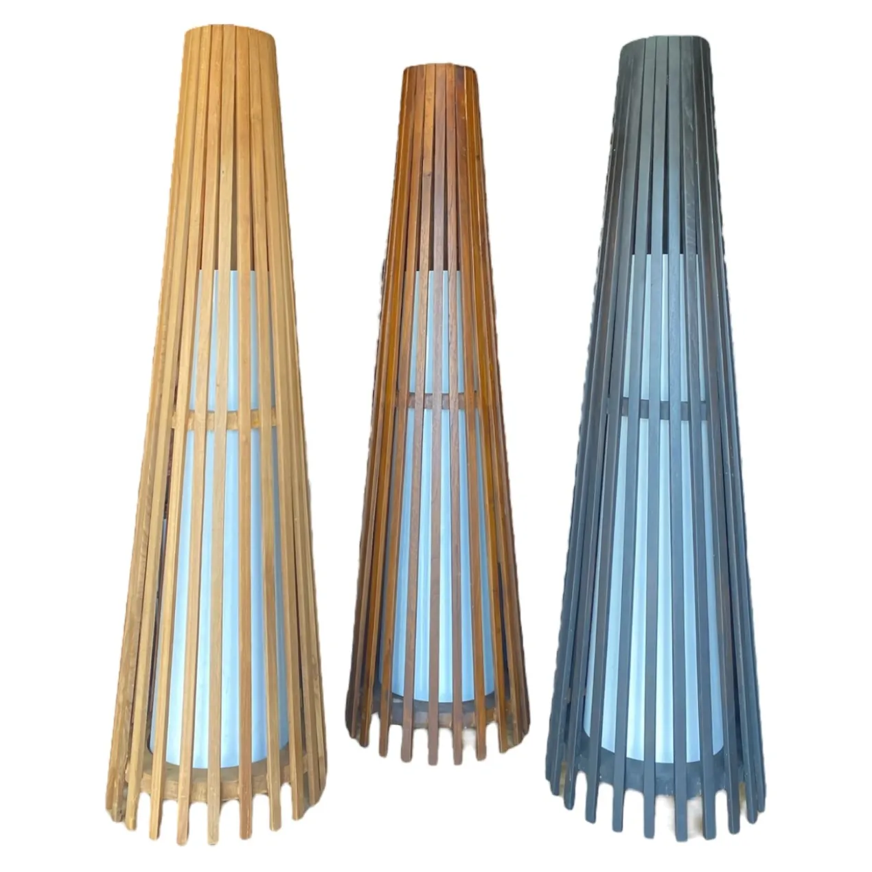 Interieurdirekt – Vloerlamp Anto – Teakhout – 120cm – Walnoot
