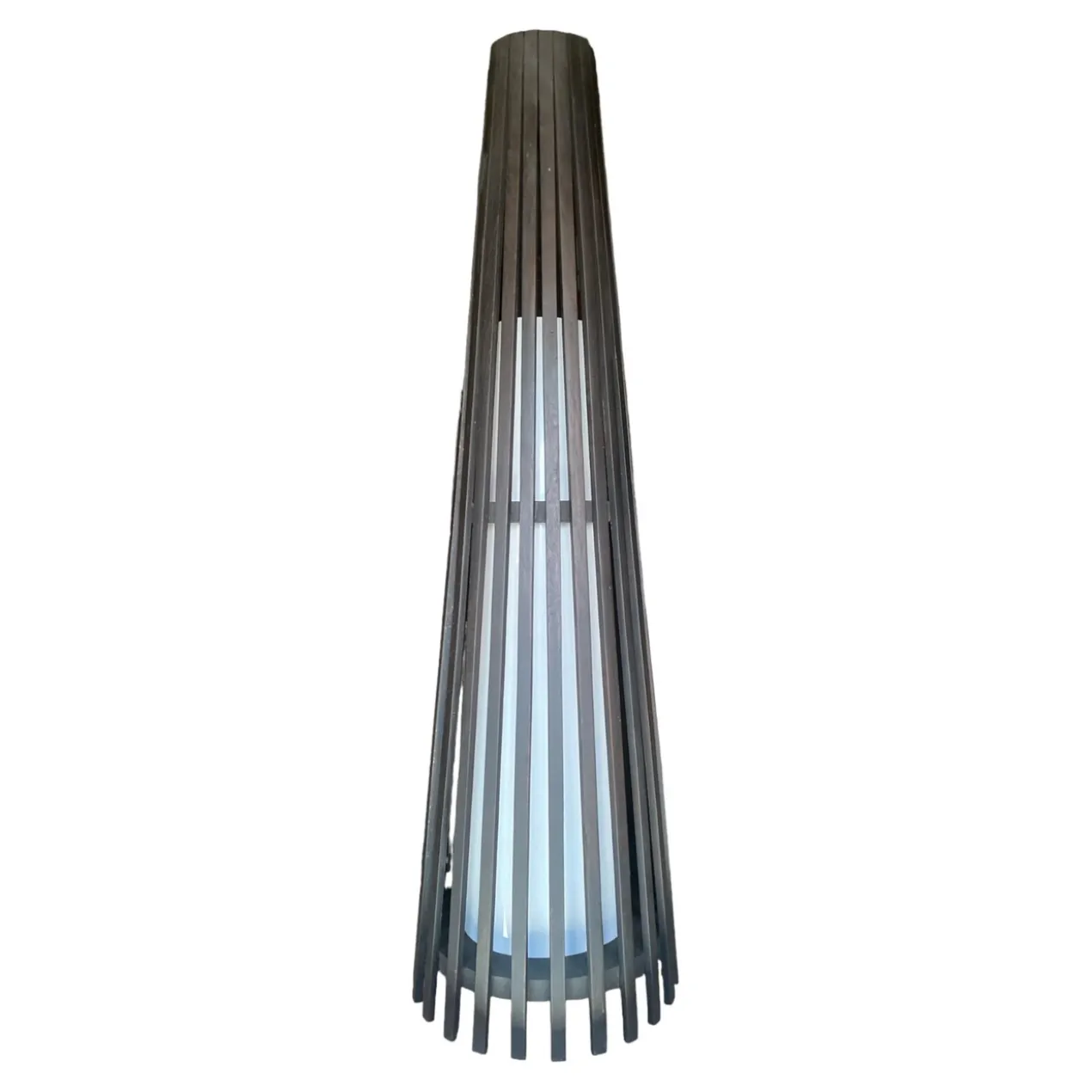 Interieurdirekt – Vloerlamp Anto – Teakhout – 120cm – Zwart