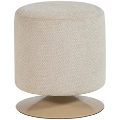 Islen poef met draaivoet boucle beige