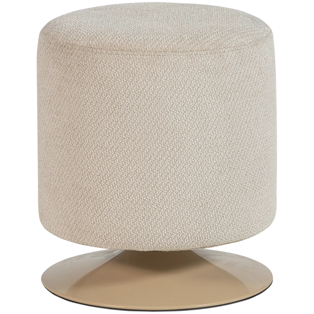 Islen poef met draaivoet boucle beige