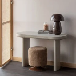 Islen poef met draaivoet boucle bruin