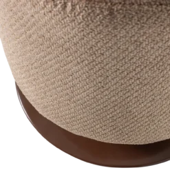 Islen poef met draaivoet boucle bruin