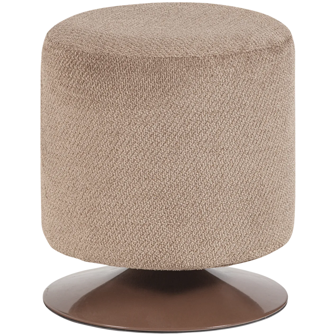 Islen poef met draaivoet boucle bruin