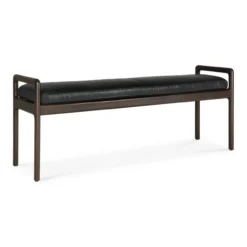 Jack bank 150 - zwart leer