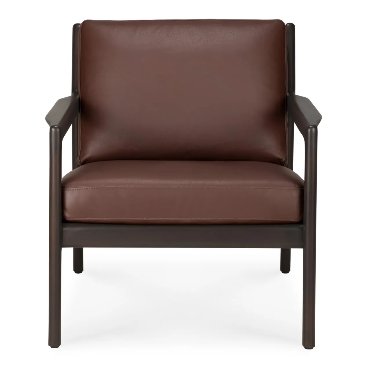 Jack loungestoel donkerbruin mahonie - burgundy