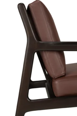 Jack loungestoel donkerbruin mahonie - burgundy