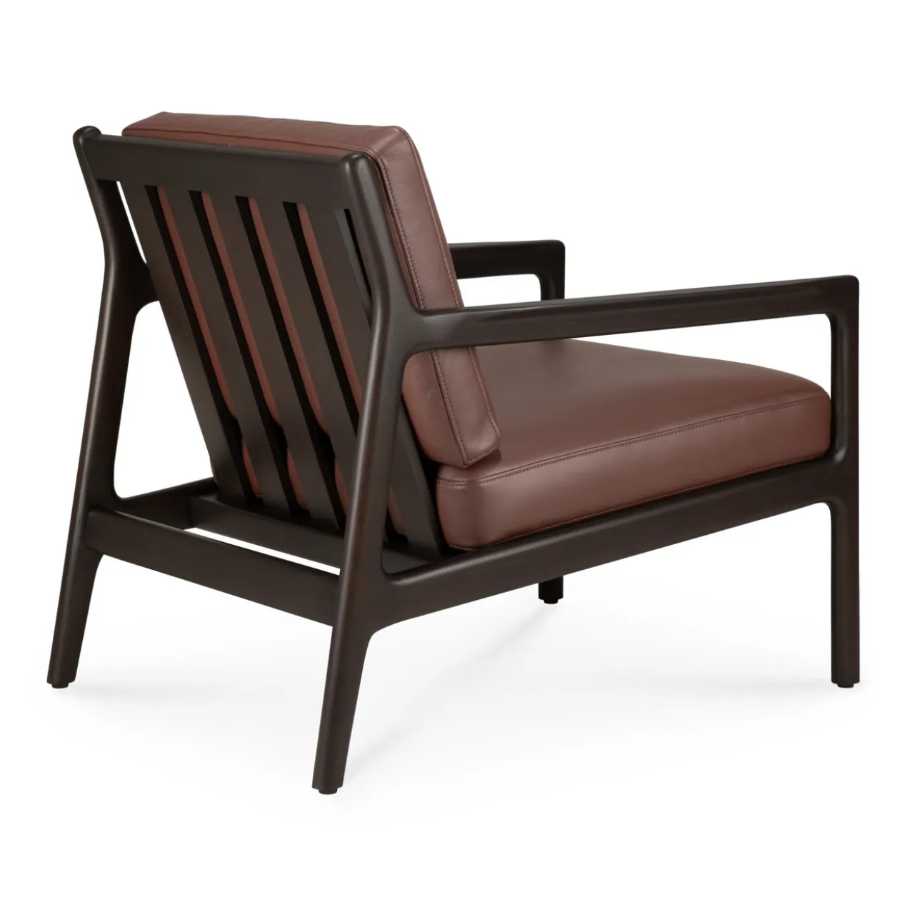 Jack loungestoel donkerbruin mahonie - burgundy