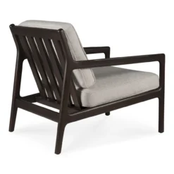 Jack loungestoel donkerbruin mahonie - ivory
