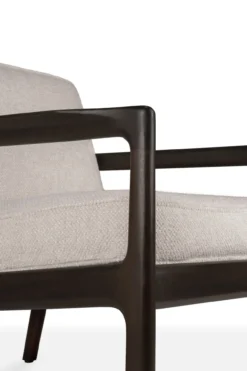 Jack loungestoel donkerbruin mahonie - ivory