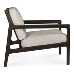 Jack loungestoel donkerbruin mahonie - ivory
