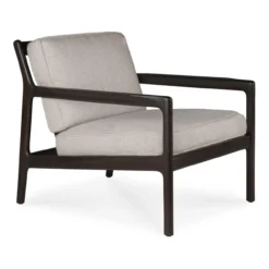 Jack loungestoel donkerbruin mahonie - ivory