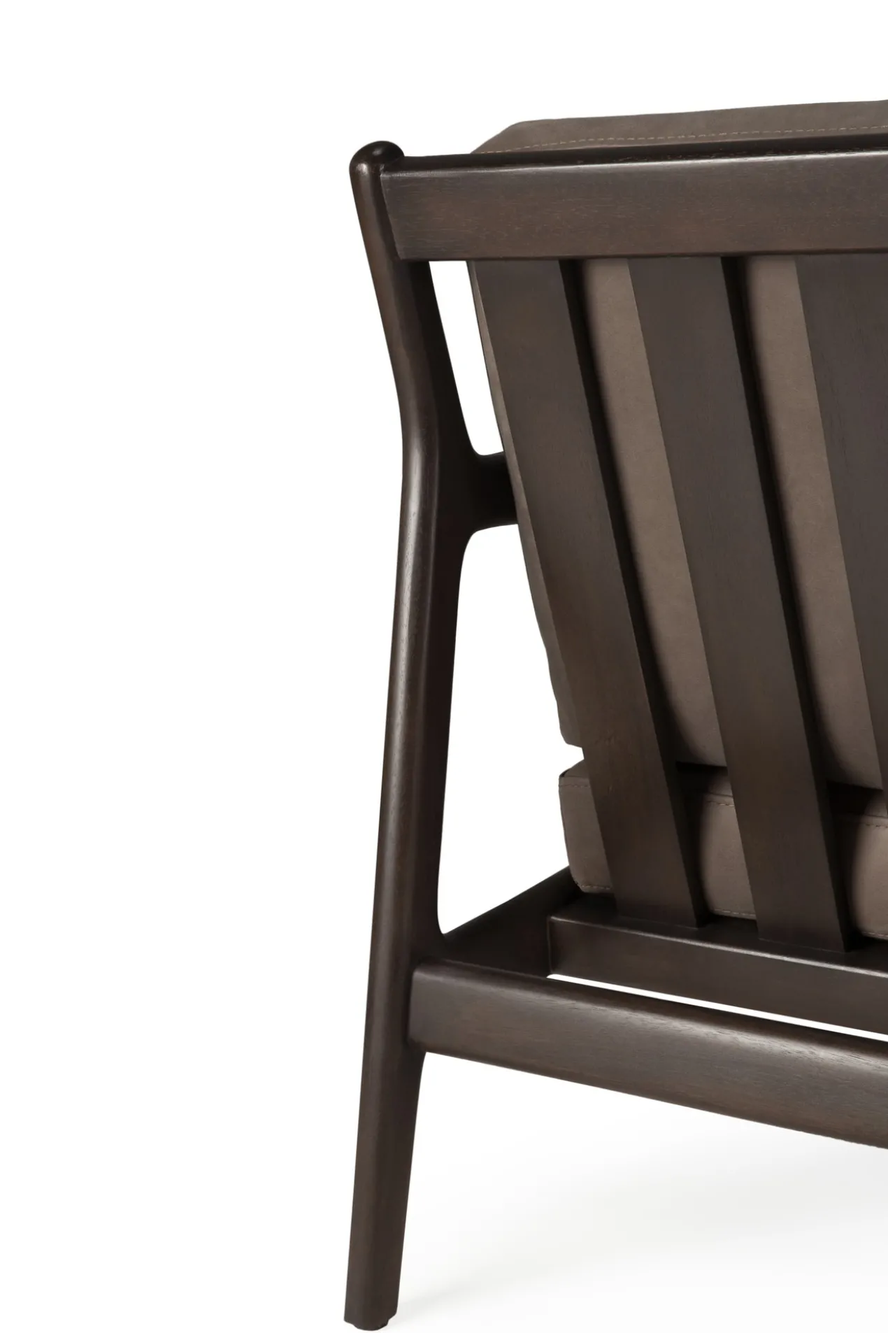Jack loungestoel donkerbruin mahonie - terra nubuck leer