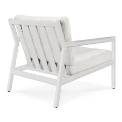 Jack loungestoel - wit aluminium - compleet - off white kussens