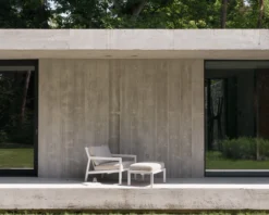 Jack loungestoel - wit aluminium - compleet - off white kussens