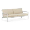 Jack sofa 178cm - wit aluminium - compleet - naturel kussens