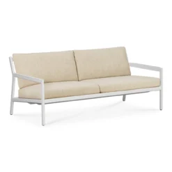 Jack sofa 178cm - wit aluminium - compleet - naturel kussens