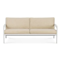 Jack sofa 178cm - wit aluminium - compleet - naturel kussens