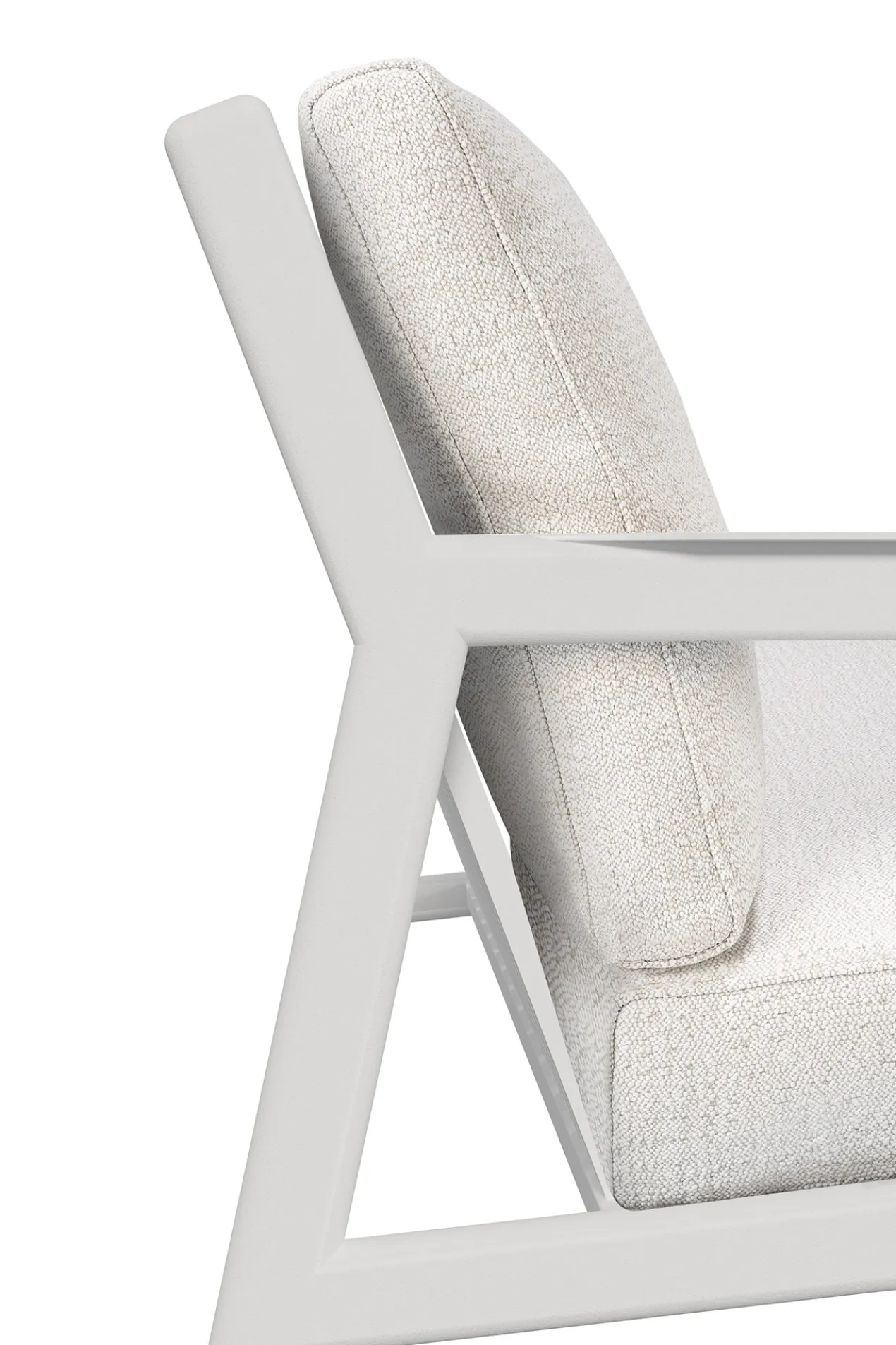 Jack sofa 178cm - wit aluminium - compleet - off white kussens