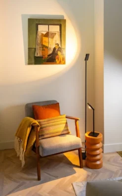 JAKE VLOERLAMP 2-LICHTS ZWART