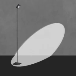 JAKE VLOERLAMP 2-LICHTS ZWART