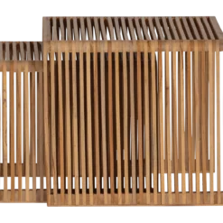 Jasmijn bijzettafel recycled teak naturel - set van 2