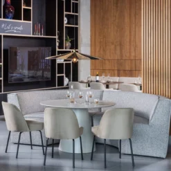 Jorre eettafel o120 cm mdf antiek beige