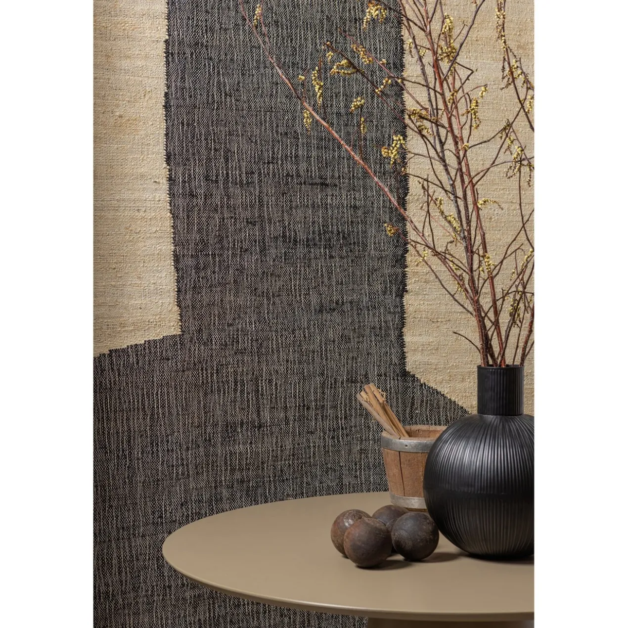 Jorre eettafel o120 cm mdf militair bruin