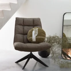 Jouke draaifauteuil leerlook groen [fsc]