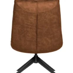 Jouke draaifauteuil leerlook cognac