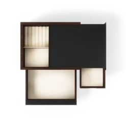 Juwelenbox Stowit zwart walnoot hout L