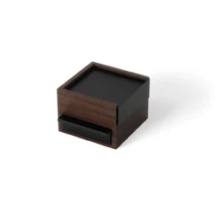 Juwelenbox Stowit zwart walnoot hout S