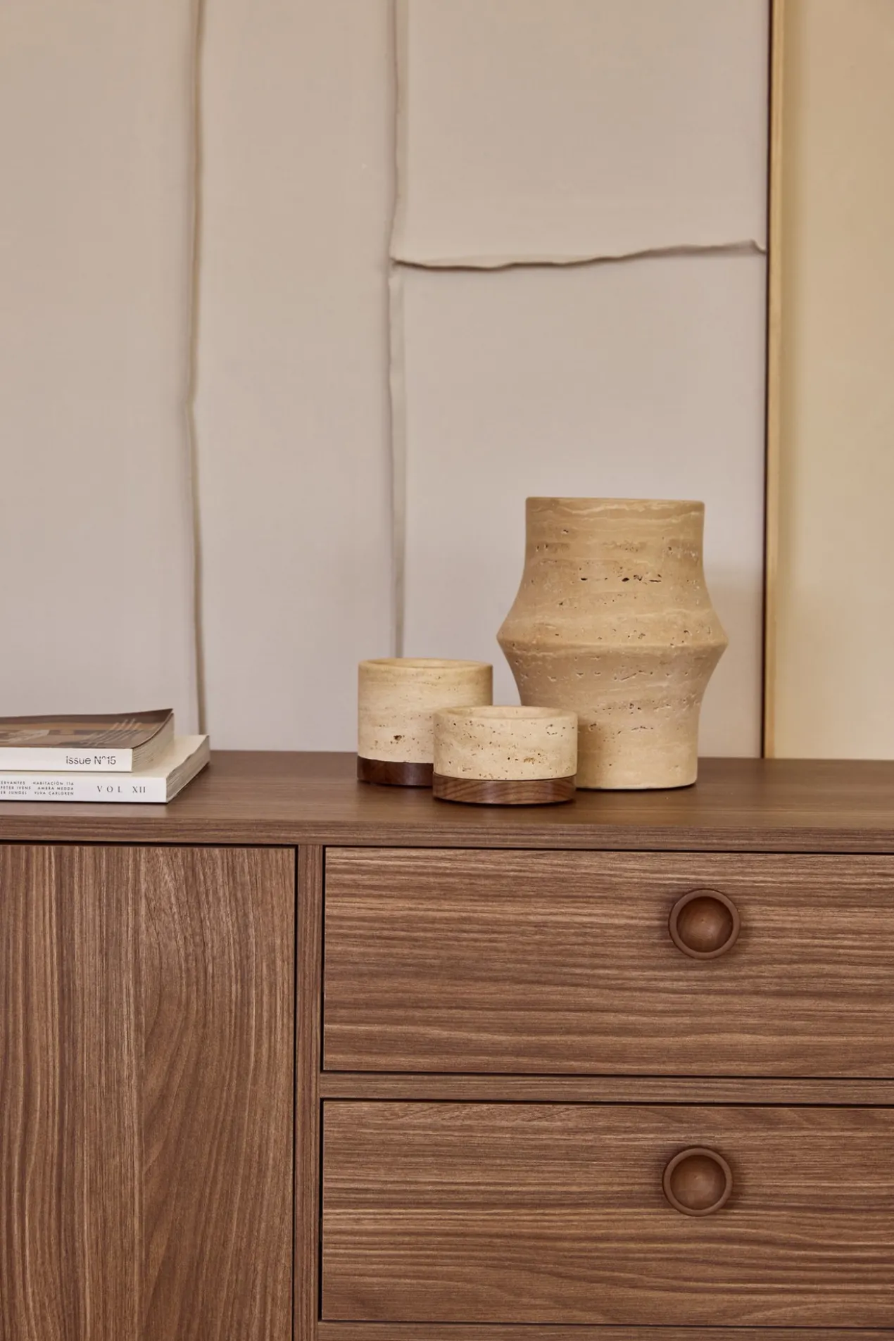 Kaarshouder Travertine S
