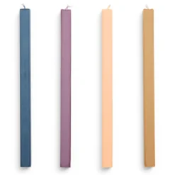 Kaars Square Dark - set van 4