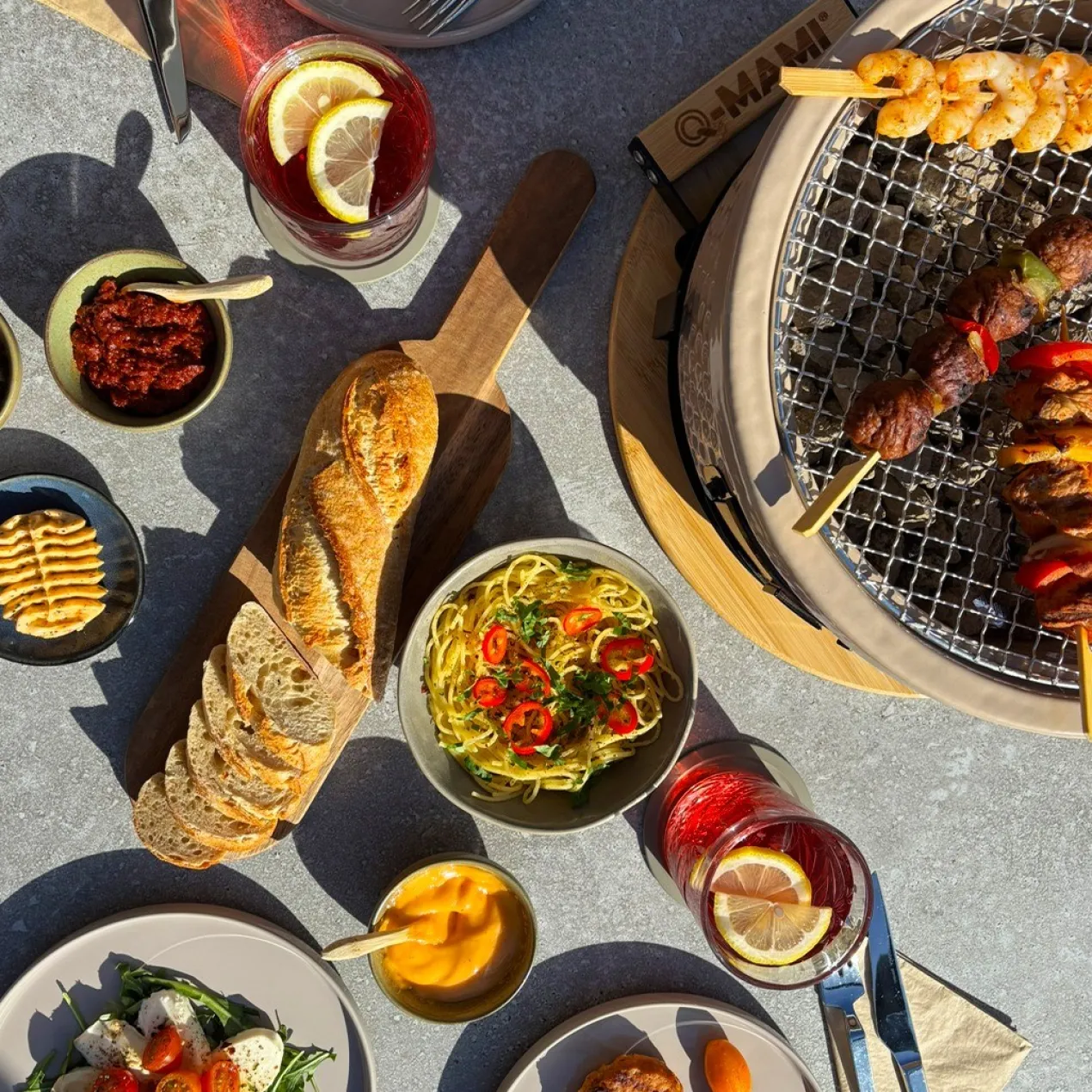 Kamado Tafelgrill Beige