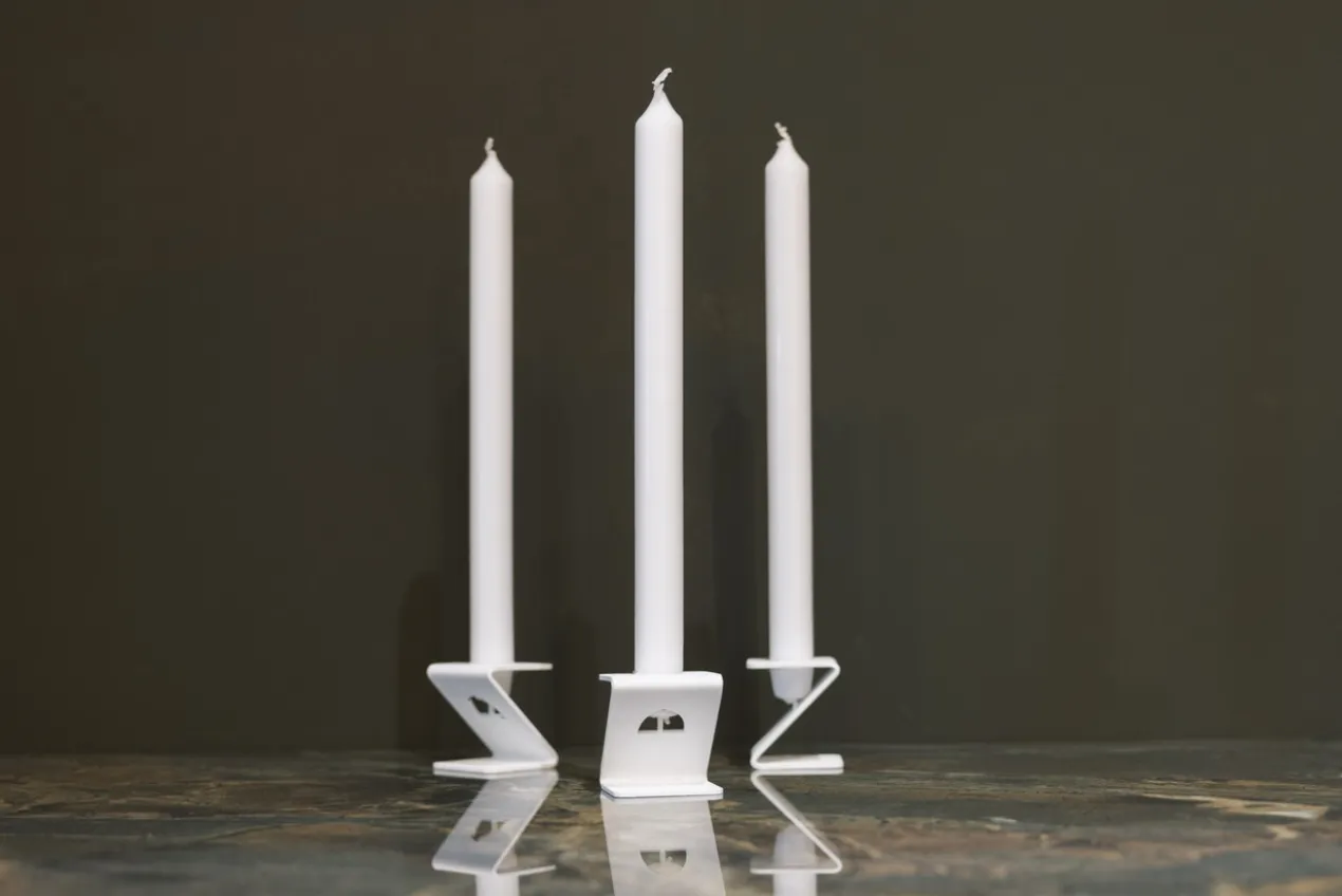 Kandelaar Glowz wit - set van 3