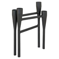 Kandelaar Indy metaal - set van 4 Indy metalen kandelaar zwart - 4 stuks