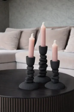 Kandelaar Nechi black - set van 3