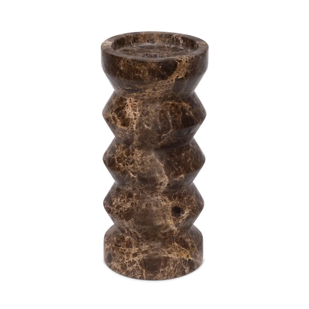 Kandelaar Rhombus bruin 20x9cm