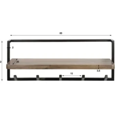 Kapstok Assen plank bruin