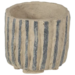 Karo decoratie pot papier mache zand