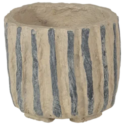 Karo decoratie pot papier mache zand