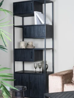 Kast Loek 210 x 80 cm - zwart Mangohout