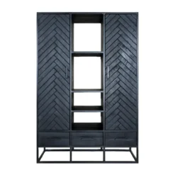 Kast Raya Visgraat - Zwart