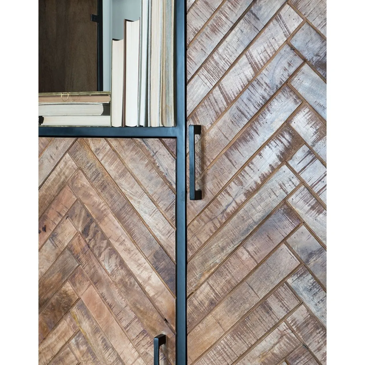 Kast Roan Visgraat - Bruin Mangohout