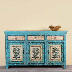 Kaveh - Handbeschilderd Oud Houten Dressoir