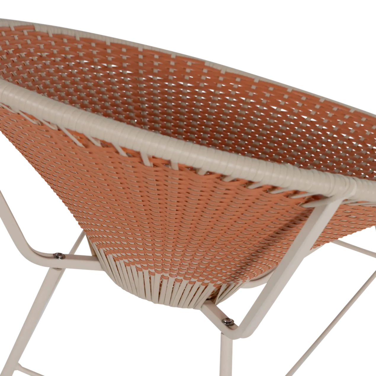 Kazoun tuin loungestoel wicker oranje