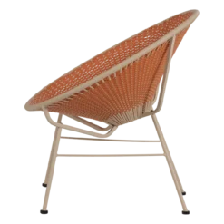 Kazoun tuin loungestoel wicker oranje