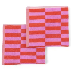 Keukendoek Bonnie 50x50 cm pink/red - set van 2
